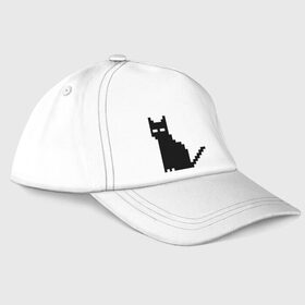 Бейсболка с принтом Пиксельный котик в Курске, 100% хлопок | классический козырек, металлическая застежка-регулятор размера | Тематика изображения на принте: 90 | cat | kitten | kitty | pixel | кот | котейка | котик | котики | пиксель