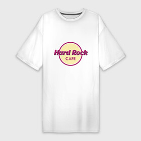 Платье-футболка хлопок с принтом Hard rock в Курске,  |  | hard rock cafe | pock | музыка | рок | рок кафе