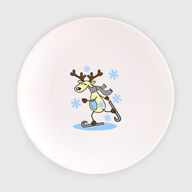 Тарелка с принтом Олень на лыжах. в Курске, фарфор | диаметр - 210 мм
диаметр для нанесения принта - 120 мм | Тематика изображения на принте: лыжи | новогодние подарки | новый год | олененок | олень | подарок на новый год