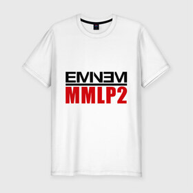 Мужская футболка премиум с принтом Eminem MMLP2 в Курске, 92% хлопок, 8% лайкра | приталенный силуэт, круглый вырез ворота, длина до линии бедра, короткий рукав | eminem   survival | eminem mmlp2 | gangsta | gansta | hip | hip hop | hop | rap | survival выживание | еп | рэп | рэпчина | хип | хип хоп | хоп | эминем