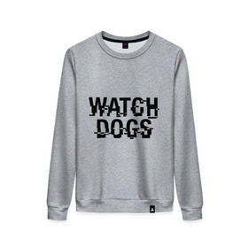 Женский свитшот хлопок с принтом Watch Dogs в Курске, 100% хлопок | прямой крой, круглый вырез, на манжетах и по низу широкая трикотажная резинка  | watch dogs | сторожевые псы