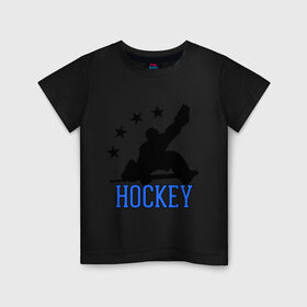 Детская футболка хлопок с принтом Hockey (Хоккей) в Курске, 100% хлопок | круглый вырез горловины, полуприлегающий силуэт, длина до линии бедер | glow | hockey | hockey glow | russian hockey | болельщик | болельщикам | русский хоккей | светится в темноте | светятся | светящиеся | спорт | спортсмен | фанат | фанатам | хоккеист | хоккей