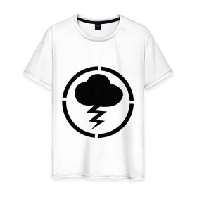 Мужская футболка хлопок с принтом Знак Misfits в Курске, 100% хлопок | прямой крой, круглый вырез горловины, длина до линии бедер, слегка спущенное плечо. | знак misfits | отбросы | сериал отбросы