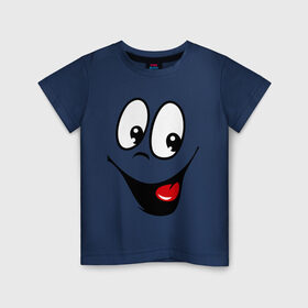 Детская футболка хлопок с принтом Заразительная улыбка в Курске, 100% хлопок | круглый вырез горловины, полуприлегающий силуэт, длина до линии бедер | Тематика изображения на принте: smile | заразительная улыбка | смайл | смайлик | смайлы | улыбка