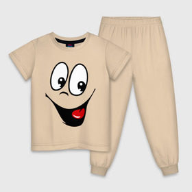 Детская пижама хлопок с принтом Заразительная улыбка в Курске, 100% хлопок |  брюки и футболка прямого кроя, без карманов, на брюках мягкая резинка на поясе и по низу штанин
 | smile | заразительная улыбка | смайл | смайлик | смайлы | улыбка