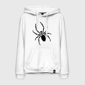 Мужская толстовка хлопок с принтом Страшный паук в Курске, френч-терри, мягкий теплый начес внутри (100% хлопок) | карман-кенгуру, эластичные манжеты и нижняя кромка, капюшон с подкладом и шнурком | насекомые | паук | паук на спине | страшный паук | тарантул