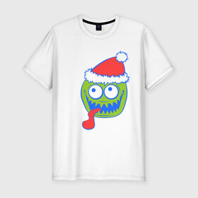 Мужская футболка премиум с принтом crazy new year в Курске, 92% хлопок, 8% лайкра | приталенный силуэт, круглый вырез ворота, длина до линии бедра, короткий рукав | 
