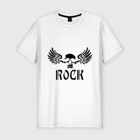 Мужская футболка премиум с принтом Rock (Рок) в Курске, 92% хлопок, 8% лайкра | приталенный силуэт, круглый вырез ворота, длина до линии бедра, короткий рукав | death metal