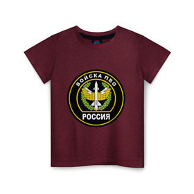 Детская футболка хлопок с принтом ПВО в Курске, 100% хлопок | круглый вырез горловины, полуприлегающий силуэт, длина до линии бедер | армейские | войска пво | пво | россия | силовые структуры