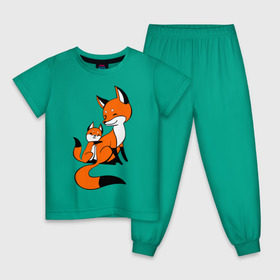 Детская пижама хлопок с принтом Лисички в Курске, 100% хлопок |  брюки и футболка прямого кроя, без карманов, на брюках мягкая резинка на поясе и по низу штанин
 | детские | животные | лисичка | лисички | прикольные картинки