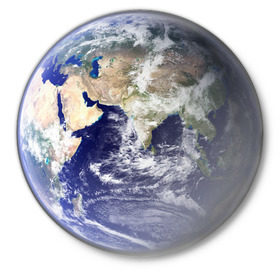 Значок с принтом Планета земля в Курске,  металл | круглая форма, металлическая застежка в виде булавки | вид с космоса | земля | наша планета | планета | планета земля