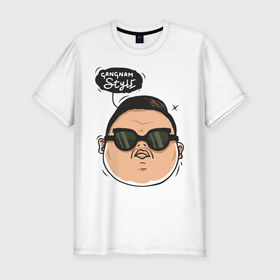 Мужская футболка премиум с принтом Gangnam Style в Курске, 92% хлопок, 8% лайкра | приталенный силуэт, круглый вырез ворота, длина до линии бедра, короткий рукав | 
