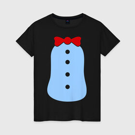 Женская футболка хлопок с принтом Костюм Пингвина в Курске, 100% хлопок | прямой крой, круглый вырез горловины, длина до линии бедер, слегка спущенное плечо | костюм | костюм пингвина | праздник