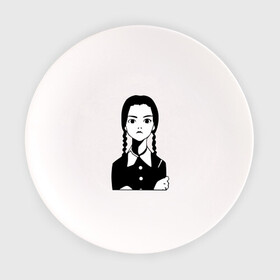 Тарелка с принтом Wednesday Addams в Курске, фарфор | диаметр - 210 мм
диаметр для нанесения принта - 120 мм | wednesday addams | кино | мультфильмы и тв | семейка | семейка адамс