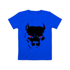 Детская футболка хлопок с принтом Старфорширдский терьер в Курске, 100% хлопок | круглый вырез горловины, полуприлегающий силуэт, длина до линии бедер | media | глаза | животные | красные глаза | пес | прикольные картинки | собака | старфорширдский терьер