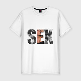 Мужская футболка премиум с принтом Sex girl в Курске, 92% хлопок, 8% лайкра | приталенный силуэт, круглый вырез ворота, длина до линии бедра, короткий рукав | девушки | любовь | развлечения | удовольствия