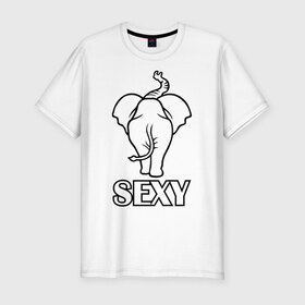 Мужская футболка премиум с принтом Sexy (секси) в Курске, 92% хлопок, 8% лайкра | приталенный силуэт, круглый вырез ворота, длина до линии бедра, короткий рукав | животные | прикольные картинки