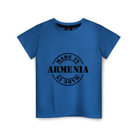 Детская футболка хлопок с принтом Made in Armenia (сделано в Армении) в Курске, 100% хлопок | круглый вырез горловины, полуприлегающий силуэт, длина до линии бедер | made in armenia | армения | сделано в армении | туристические