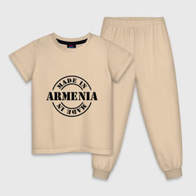 Детская пижама хлопок с принтом Made in Armenia (сделано в Армении) в Курске, 100% хлопок |  брюки и футболка прямого кроя, без карманов, на брюках мягкая резинка на поясе и по низу штанин
 | Тематика изображения на принте: made in armenia | армения | сделано в армении | туристические