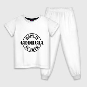 Детская пижама хлопок с принтом Made in Georgia (сделано в Грузии) в Курске, 100% хлопок |  брюки и футболка прямого кроя, без карманов, на брюках мягкая резинка на поясе и по низу штанин
 | made in georgia | грузия | сделано в грузии | туристические