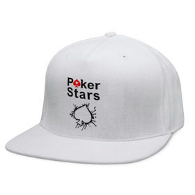 Кепка снепбек с прямым козырьком с принтом Poker Stars в Курске, хлопок 100% |  | Тематика изображения на принте: pokerstars