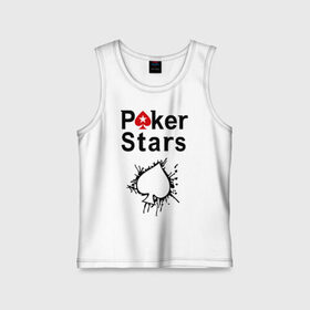 Детская майка хлопок с принтом Poker Stars в Курске,  |  | Тематика изображения на принте: pokerstars