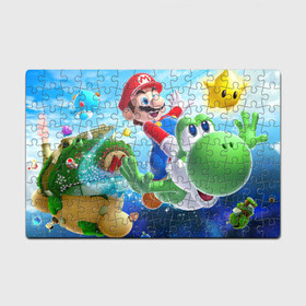 Пазл магнитный 126 элементов с принтом Super Mario Galaxy 2 (p) в Курске, полимерный материал с магнитным слоем | 126 деталей, размер изделия —  180*270 мм | Тематика изображения на принте: nintendo | марио | нинтендо