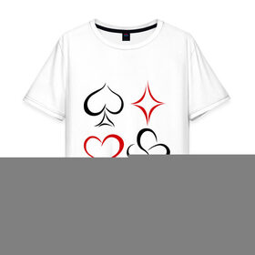 Мужская футболка хлопок Oversize с принтом Что козырь в Курске, 100% хлопок | свободный крой, круглый ворот, “спинка” длиннее передней части | pokerstars