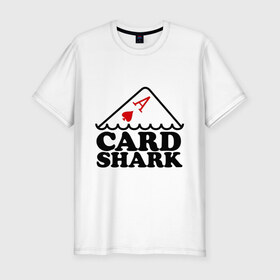 Мужская футболка премиум с принтом Карточная акула в Курске, 92% хлопок, 8% лайкра | приталенный силуэт, круглый вырез ворота, длина до линии бедра, короткий рукав | pokerstars