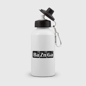 Бутылка спортивная с принтом Bazinga в Курске, металл | емкость — 500 мл, в комплекте две пластиковые крышки и карабин для крепления | bazinga | популярные цитаты | прикольные надписи