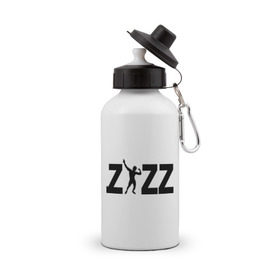 Бутылка спортивная с принтом Zyzz в Курске, металл | емкость — 500 мл, в комплекте две пластиковые крышки и карабин для крепления | zyzz | силовой спорт | спорт