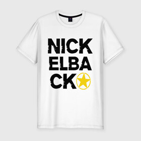 Мужская футболка премиум с принтом Nickelback star в Курске, 92% хлопок, 8% лайкра | приталенный силуэт, круглый вырез ворота, длина до линии бедра, короткий рукав | 