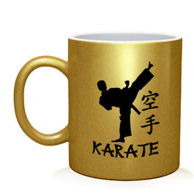 Кружка с принтом Karate (Карате) в Курске, керамика | объем — 330 мл, диаметр — 80 мм. Принт наносится на бока кружки, можно сделать два разных изображения | karate | единоборства | карате | спорт