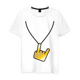 Мужская футболка хлопок с принтом Рок кулон в Курске, 100% хлопок | прямой крой, круглый вырез горловины, длина до линии бедер, слегка спущенное плечо. | 