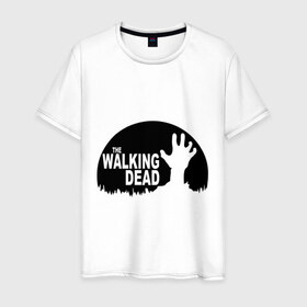 Мужская футболка хлопок с принтом The Walking Dead в Курске, 100% хлопок | прямой крой, круглый вырез горловины, длина до линии бедер, слегка спущенное плечо. | the walking dead | монстры | сериалы | ходячие мертвецы