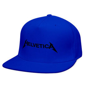 Кепка снепбек с прямым козырьком с принтом Helvetica Metallica в Курске, хлопок 100% |  | helvetica metallica | антибренд