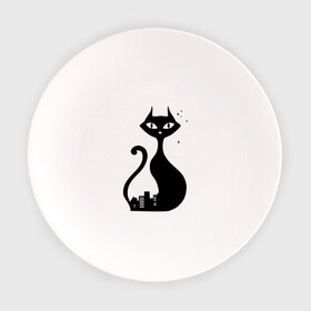Тарелка с принтом влюбленные коты (Кошка) в Курске, фарфор | диаметр - 210 мм
диаметр для нанесения принта - 120 мм | 14 февраля 
 день святого валентина | влюбленные коты | все | для двоих | идеи подарков | киса | кошка | парные