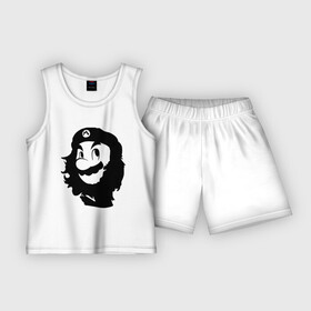 Детская пижама с шортами хлопок с принтом Che Mario в Курске,  |  | Тематика изображения на принте: nintendo | марио | нинтендо | че гевара