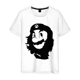 Мужская футболка хлопок с принтом Che Mario в Курске, 100% хлопок | прямой крой, круглый вырез горловины, длина до линии бедер, слегка спущенное плечо. | nintendo | марио | нинтендо | че гевара