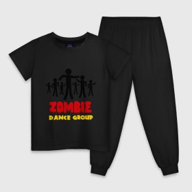 Детская пижама хлопок с принтом Zombie dance group в Курске, 100% хлопок |  брюки и футболка прямого кроя, без карманов, на брюках мягкая резинка на поясе и по низу штанин
 | dj | rnb | zombie dance group | зомби танцевальная группа | клубные | мертвецы | танцы