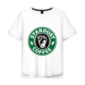 Мужская футболка хлопок Oversize с принтом Stardust coffee в Курске, 100% хлопок | свободный крой, круглый ворот, “спинка” длиннее передней части | stardust coffee | зерна | кофе | напиток | популярные | прикольные картинки