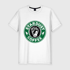 Мужская футболка премиум с принтом Stardust coffee в Курске, 92% хлопок, 8% лайкра | приталенный силуэт, круглый вырез ворота, длина до линии бедра, короткий рукав | stardust coffee | зерна | кофе | напиток | популярные | прикольные картинки