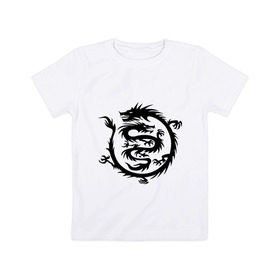 Детская футболка хлопок с принтом Двойной дракон в Курске, 100% хлопок | круглый вырез горловины, полуприлегающий силуэт, длина до линии бедер | двойной дракон | дракон | монстры | привидения и дьяволы | прикольные картинки
