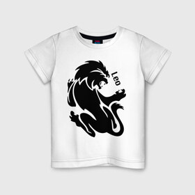 Детская футболка хлопок с принтом Лев в Курске, 100% хлопок | круглый вырез горловины, полуприлегающий силуэт, длина до линии бедер | знаки зодиака | лев | прикольные картинки