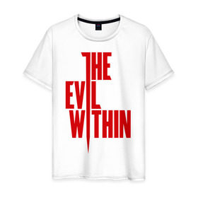 Мужская футболка хлопок с принтом The Evil Within в Курске, 100% хлопок | прямой крой, круглый вырез горловины, длина до линии бедер, слегка спущенное плечо. | the evil within | зло | игры