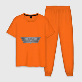 Мужская пижама хлопок с принтом EVE online в Курске, 100% хлопок | брюки и футболка прямого кроя, без карманов, на брюках мягкая резинка на поясе и по низу штанин
 | eve online | игры