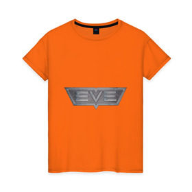 Женская футболка хлопок с принтом EVE online в Курске, 100% хлопок | прямой крой, круглый вырез горловины, длина до линии бедер, слегка спущенное плечо | eve online | игры