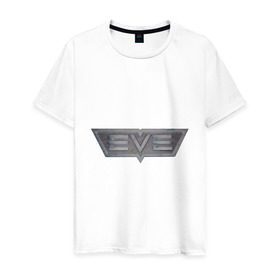 Мужская футболка хлопок с принтом EVE online в Курске, 100% хлопок | прямой крой, круглый вырез горловины, длина до линии бедер, слегка спущенное плечо. | eve online | игры