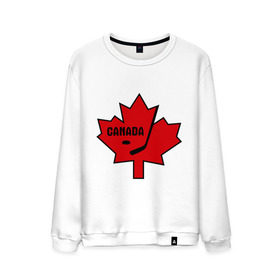 Мужской свитшот хлопок с принтом Canada hockey (Канадский хоккей) в Курске, 100% хлопок |  | canada hockey | калиновый лист | канадский хоккей | спорт | хоккей