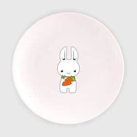 Тарелка с принтом Зайчик с морковкой в Курске, фарфор | диаметр - 210 мм
диаметр для нанесения принта - 120 мм | белый кролик | животные | зайчик | зайчик с морковкой | морковь